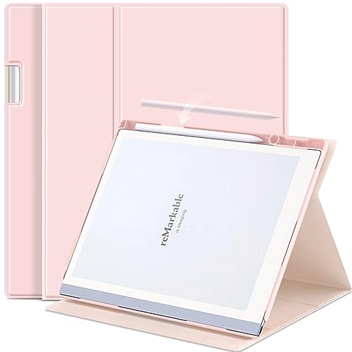 DONGZHU Schutzhülle für Remarkable 2 Papier-Tablets, verstellbare Klapphülle mit integriertem Stifthalter, für 26,2 cm (10,3 Zoll) 2020, Pink von DONGZHU