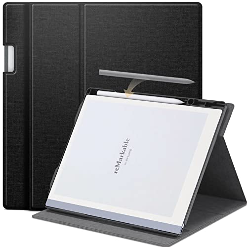 DONGZHU Schutzhülle für Remarkable 2 Papier-Tablets – verstellbare Klapphülle mit integriertem Stifthalter – für 26,2 cm (10,3 Zoll) 2020 veröffentlicht (schwarz) von DONGZHU