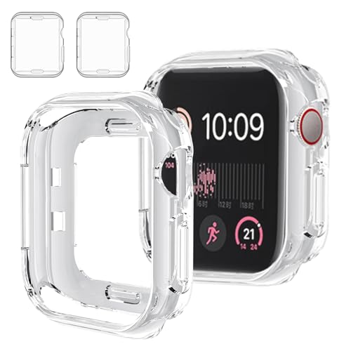 DONOONIS Hülle mit Apple Watch 10 42mm,2 Stück Apple Watch 10 schutzhülle 42mm, 360° Rundum Anti Kratz Anti Staub Ultradünne TPU Schutzhülle für schutzhülle Apple Watch 10 42mm - Transparent DONOONIS Hülle mit Apple Watch 10 42mm,2 Stück Apple Watch 10 schutzhülle 42mm, 360° Rundum Anti Kratz Anti Staub Ultradünne TPU Schutzhülle für schutzhülle Apple Watch 10 42mm - Transparent von DONOONIS