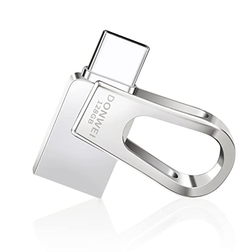 DONWEI USB Stick 128GB mit USB 3.0 und USB 3.0-Type-C (2 in 1 USB C Stick, kann für Smartphones und Computer verwendet Werden, kann als Schlüsselanhänger verwendet Werden), MG-128GB-YIN von DONWEI