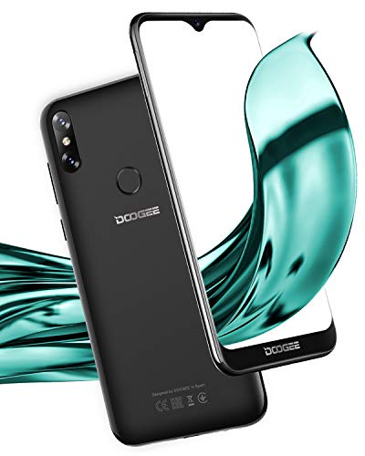 4G Smartphone ohne Vertrag, DOOGEE Y8 Dual SIM Android 9.0 Handy Günstig 6,1 Zoll Wassertropfen Bildschirm 19:9 Display, 3 GB RAM+ 16 GB ROM 3400mAh 8MP+5MP Dual Kamera, Fingerabdruck, Schwarz von DOOGEE