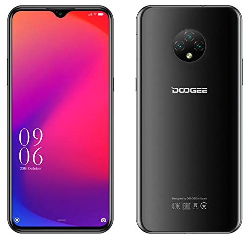 4G Smartphone ohne Vertrag Günstig Android 10 (2020), DOOGEE X95 Dual SIM Handy, 6,52-Zoll-Wassertropfen Vollbild, 4350mAh-Akku, 2GB+16GB, 13MP+2MP+2MP+5MP, GPS-WiFi, Gesichtserkennung Schwarz von DOOGEE