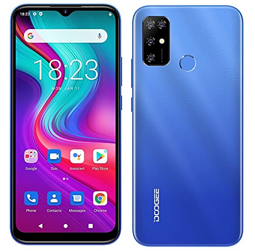 Android 11 Handy ohne Vertrag DOOGEE X96 PRO, Octa Core 4GB + 64GB, 5400mAh Akku, 13MP Quad Kamera, 6,52 '' Wassertropfenbildschirm, Smartphone DUAL SIM + SD(3 Steckplätze), Fingerabdruck Blau von DOOGEE