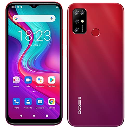 Android 11 Handy ohne Vertrag DOOGEE X96 PRO, Octa Core 4GB + 64GB, 5400mAh Akku, 13MP Quad Kamera, 6,52 '' Wassertropfenbildschirm, Smartphone DUAL SIM + SD(3 Steckplätze), Fingerabdruck Rot von DOOGEE