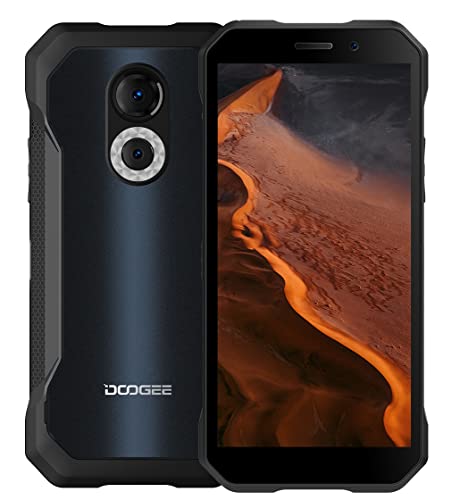 Android 12 Outdoor Handy ohne Vertrag DOOGEE S61, Helio G35 2,3 GHz 6GB+64GB, 20MP Nachtsichtkamera, IP68 Smartphone Robustes, Wasserdicht, 6,0’’ HD+ Bildschirm, DUAL SIM, 5180 mAh, GPS NFC Kohlefaser von DOOGEE