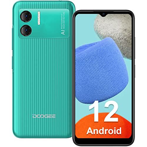 DDOOGEE X98 Handy ohne Vertrag Android 12 6,52" HD+ Display 4G Dual SIM Smartphone Günstig mit 8GB RAM+16GB(1TB Erweitern) 4200mAh Akku, 8MP Dual Kamera 5G-WiFi/GPS/Face ID-[2023 Handy] Grün von DOOGEE