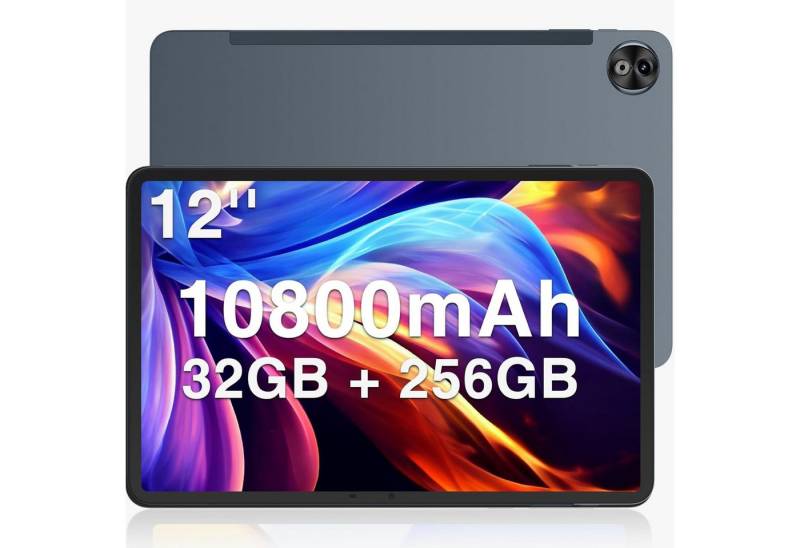 DOOGEE 32GB RAM 10800mAh Helio G99 Octa-Core Gaming Tablet (12", 256 GB, Android 14, 4G LTE, Leistungsstarkes Gerät mit elegantem Design und beeindruckendem Sound) von DOOGEE