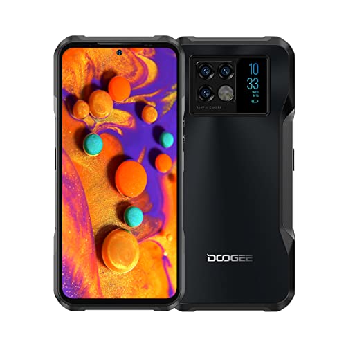 DOOGEE 5G Outdoor Smartphone ohne Vertrag V20, 6,4’’ 2K AMOLED Display, 64MP Dreifach AI Kamera+20MP Nachtsichtkamera, Android 11 IP68 Wasserdichtes Handy, Octa Core 8GB+256GB Dual SIM NFC Grau von DOOGEE
