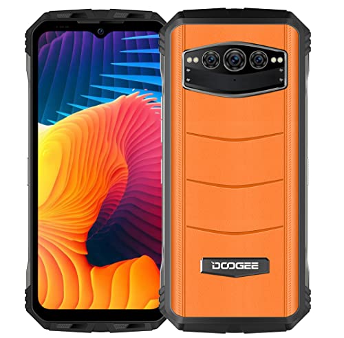 DOOGEE 5G Outdoor Smartphone ohne Vertrag V30, eSIM, Dimensity 900 Octa Core 8GB+256GB, 6.58'' 120Hz FHD+, 108MP Triple AI Kamera(20MP Nachtsicht), 10800mAh Akku, Android 12 IP68 Handy, NFC Orange von DOOGEE