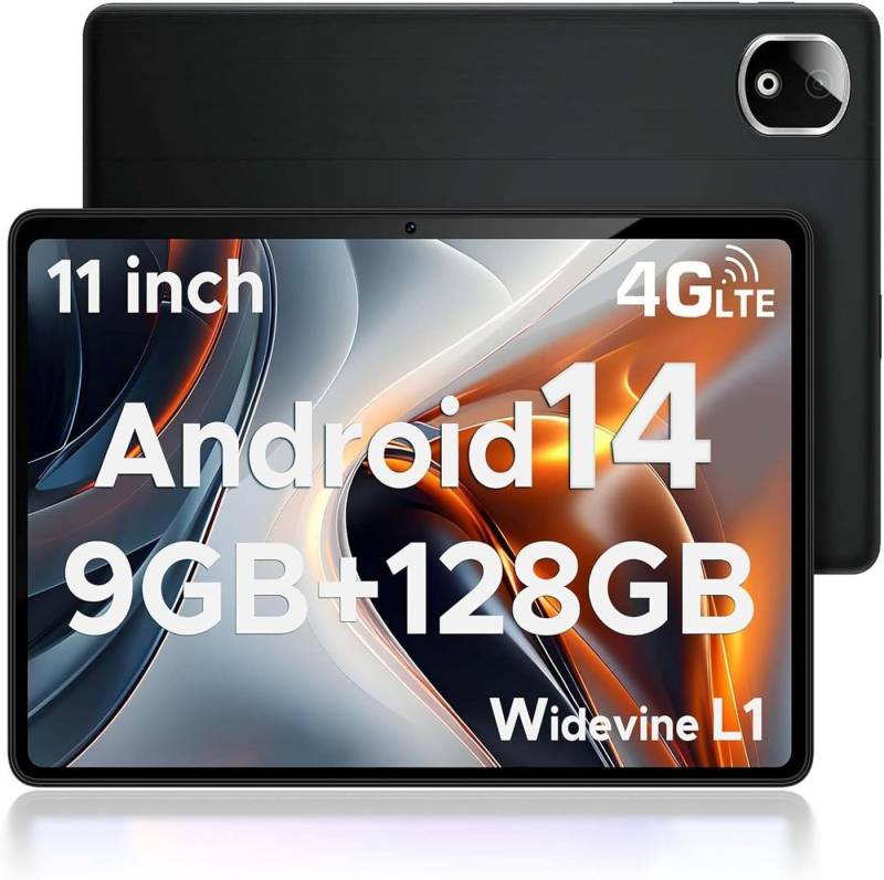 DOOGEE 9GB RAM 8000mAh HD Display Octa-Core Tablet (11", 128 GB, Android 14, 4G LTE, Leistungsstarkes Gerät mit langer Akkulaufzeit und brillantem Display) von DOOGEE