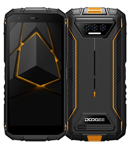 DOOGEE Android 12 Outdoor Handy Ohne Vertrag S41, Ouad Core 3GB+16GB (1TB Erweiterbar), 6300mAh Akku, 8MP Dreifachkamera, IP68 IP69K Stoßfestes Smartphone Dual-SIM, 5,5'' HD+, GPS Orange von DOOGEE