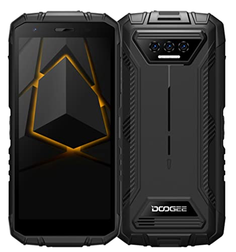 DOOGEE Android 12 Outdoor Handy Ohne Vertrag S41, Ouad Core 3GB+16GB (1TB Erweiterbar), 6300mAh Akku, 8MP Dreifachkamera, IP68 IP69K Stoßfestes Smartphone Dual-SIM, 5,5'' HD+, GPS Schwarz von DOOGEE