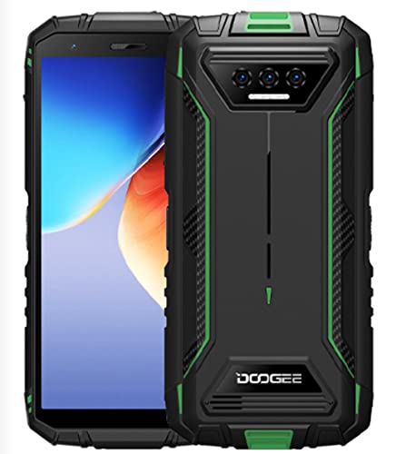 DOOGEE Android 12 Outdoor Handy Ohne Vertrag S41 PRO, Octa Core 4GB+32GB (1TB Erweiterbar), 6300mAh Akku, 13MP Dreifachkamera, IP68 IP69K Stoßfestes Smartphone Dual-SIM, 5,5'' HD+, GPS NFC Grün von DOOGEE