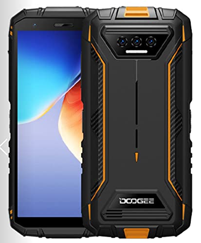 DOOGEE Android 12 Outdoor Handy Ohne Vertrag S41 PRO, Octa Core 4GB+32GB (1TB Erweiterbar), 6300mAh Akku, 13MP Dreifachkamera, IP68 IP69K Stoßfestes Smartphone Dual-SIM, 5,5'' HD+, GPS NFC Orange von DOOGEE