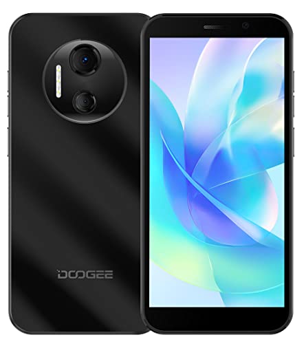 DOOGEE Android 12 Smartphone ohne Vertrag X97 PRO, Helio G25 Octa Core 4GB+64GB, 4200mAh Akku, 12MP Dual Kamera, 6,0'' HD+ Handy, DUAL SIM+SD (3 Kartensteckplatz),NFC GPS Gesichts Entsperrung Schwarz von DOOGEE
