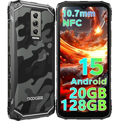 DOOGEE Blade 10 Outdoor Smartphone Android 15, 20GB+128GB/TF 2TB, 6.56 Zoll HD+90Hz, 16MP+8MP Kamera, 5150mAh Outdoor Handy Ohne Vertrag, 10,7 mm ultradünn, Dual 4G SIM/Face ID/GPS/IP68/I69K/NFC DOOGEE Blade 10 Outdoor Smartphone Android 15, 20GB+128GB/TF 2TB, 6.56 Zoll HD+90Hz, 16MP+8MP Kamera, 5150mAh Outdoor Handy Ohne Vertrag, 10,7 mm ultradünn, Dual 4G SIM/Face ID/GPS/IP68/I69K/NFC von DOOGEE