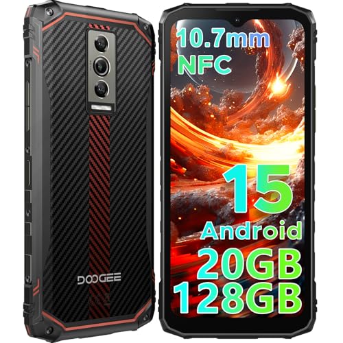 DOOGEE Blade 10 Outdoor Smartphone Android 15, 20GB+128GB/TF 2TB, 6.56 Zoll HD+90Hz, 16MP+8MP Kamera, 5150mAh Outdoor Handy Ohne Vertrag, 10,7 mm ultradünn, Dual 4G SIM/Face ID/GPS/IP68/I69K/NFC DOOGEE Blade 10 Outdoor Smartphone Android 15, 20GB+128GB/TF 2TB, 6.56 Zoll HD+90Hz, 16MP+8MP Kamera, 5150mAh Outdoor Handy Ohne Vertrag, 10,7 mm ultradünn, Dual 4G SIM/Face ID/GPS/IP68/I69K/NFC von DOOGEE