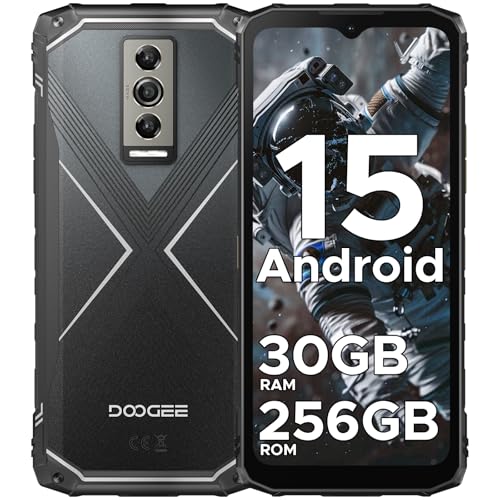 DOOGEE Blade 10 Pro Android 15 Outdoor Handy Ohne Vertrag, 30GB RAM + 256GB ROM(2TB) Outdoor Smartphone, 6.56'' HD+, 50MP+8MP Kamera 5150mAh Baustellenhandy, 3 Card Slot/IP68/IP69K/NFC/Face ID/OTG von DOOGEE