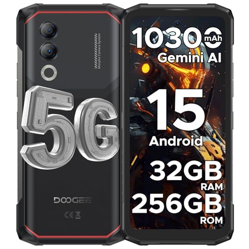 DOOGEE Blade 20 Turbo 5G Android 15 Outdoor Handy Ohne Vertrag, 10300mAh/33W, 32GB+256GB/TF 2TB Outdoor Smartphone, 50MP AI Kamera, 6.6" IPS Display, 3 Karten Dual 5G SIM/ IP68/ NFC/GPS/Face ID/OTG DOOGEE Blade 20 Turbo 5G Android 15 Outdoor Handy Ohne Vertrag, 10300mAh/33W, 32GB+256GB/TF 2TB Outdoor Smartphone, 50MP AI Kamera, 6.6" IPS Display, 3 Karten Dual 5G SIM/ IP68/ NFC/GPS/Face ID/OTG von DOOGEE