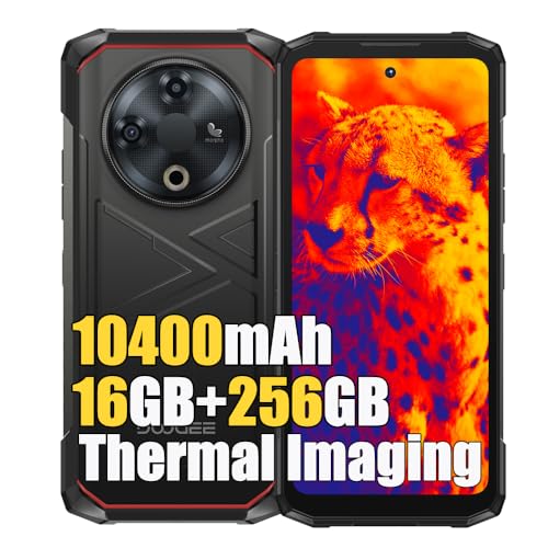 DOOGEE Fire 6 Wärmebildkamera Outdoor Handy ohne Vertrag (2025), 16GB+256GB/2TB Android 14 Handy, 50MP, 6,56" HD+, 10400mAh, Dual SIM 4G Outdoor Smartphone, IP68 OTG GPS,NFC, 3 Card Slot, Schwarz DOOGEE Fire 6 Wärmebildkamera Outdoor Handy ohne Vertrag (2025), 16GB+256GB/2TB Android 14 Handy, 50MP, 6,56" HD+, 10400mAh, Dual SIM 4G Outdoor Smartphone, IP68 OTG GPS,NFC, 3 Card Slot, Schwarz von DOOGEE