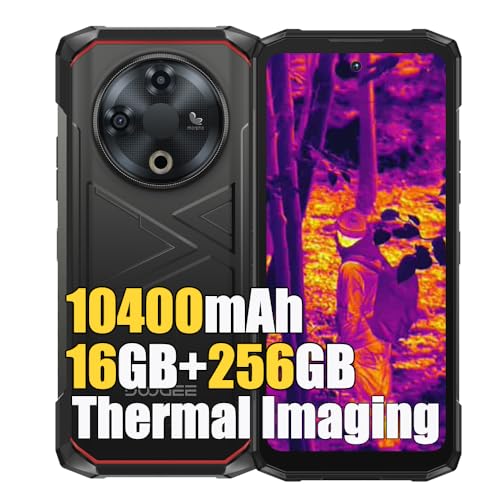 DOOGEE Fire 6 Wärmebildkamera Rugged 4G Smartphone Ohne Vertrag, 16GB + 256GB, 10040mAh / 18W, 50MP + 8MP Thermal Simlockfreie Handys, Android 14, 6,56 pollici, NFC, Face ID, 15.8mm Thin Schwarz DOOGEE Fire 6 Wärmebildkamera Rugged 4G Smartphone Ohne Vertrag, 16GB + 256GB, 10040mAh / 18W, 50MP + 8MP Thermal Simlockfreie Handys, Android 14, 6,56 pollici, NFC, Face ID, 15.8mm Thin Schwarz von DOOGEE