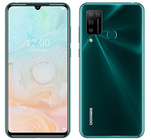 DOOGEE N20 PRO (6GB+128GB) Smartphone ohne Vertrag, Android 10 Handy, Helio P60 Octa-Core, 16MP AI Five-Kamera, 6,3-Zoll-FHD + Bildschirm, 4400mAh-Akku, GPS-Fingerabdruck-Gesichtserkennung Grün von DOOGEE