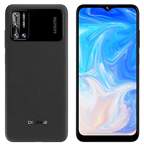 DOOGEE N40 PRO Android 11 Smartphone Ohne Vertrag, Helio P60 Octa-Core 6GB+128GB,6.52'' HD+ Handy,6380mAh Akku, 20MP Quad-Rückfahrkamera, 16MP Frontkamera, Fingerabdruck DUAL SIM GPS Schwarz von DOOGEE