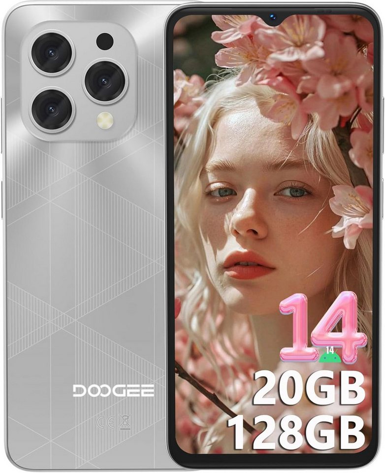 DOOGEE N55 PLUS Smartphone (6.56 Zoll, 20 GB Speicherplatz, 20GB+256GB, 6,56" Waterdrop, 90Hz, 13MP+8MP, 5150mAh Akku, Android 14) von DOOGEE