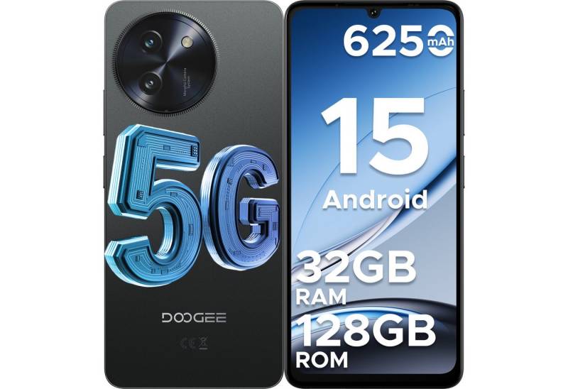DOOGEE Note 59 Android 15 Smartphone (5G, Android 15, 32(8+24)GB+128GB /2TB, 6.75" HD+ IPS 120Hz, NFC) von DOOGEE