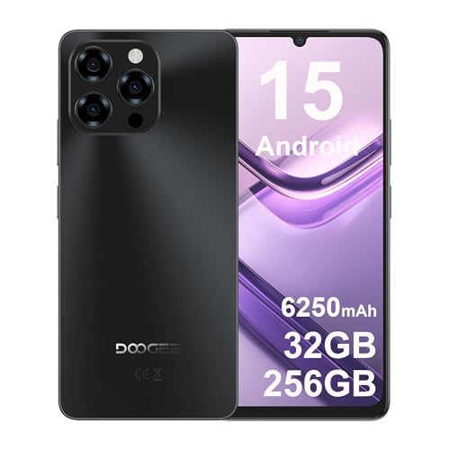 DOOGEE Note58 Pro Smartphone Android 15 4G, 32GB RAM + 256GB ROM, 6250mAh Akku, Display 6.75 Zoll HD+ 90Hz, AI Kamera 16MP, Octa-Core, Dual SIM, NFC, Handy Ohne Vertrag, 2025, Schwarz DOOGEE Note58 Pro Smartphone Android 15 4G, 32GB RAM + 256GB ROM, 6250mAh Akku, Display 6.75 Zoll HD+ 90Hz, AI Kamera 16MP, Octa-Core, Dual SIM, NFC, Handy Ohne Vertrag, 2025, Schwarz von DOOGEE