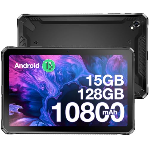 DOOGEE R10 Outdoor Tablet Android 13, 15GB+128GB 10.4 Zoll FHD+ 2K Robust Tablet/10800mAh/20MP+16MP/4 Lautsprecher/IP68 Wasserdicht Tablet/Dual 4G LTE/5G WiFi/Octa-Core/OTG/GPS von DOOGEE