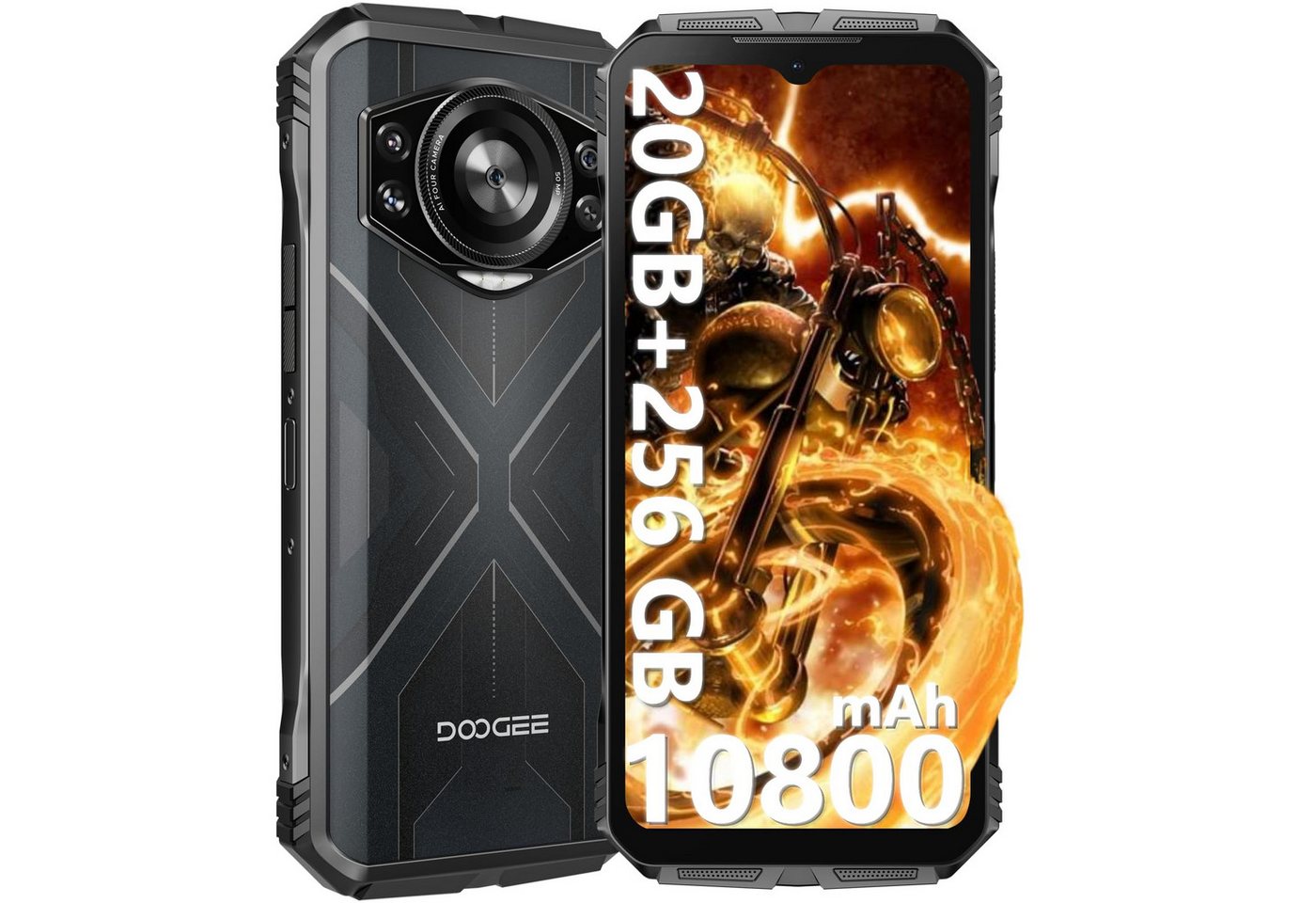 DOOGEE S Cyber 6.58'' FHD+ 20GB(8+12)+256GB Android 14 10800mAh Smartphone (50 MP Kamera) von DOOGEE