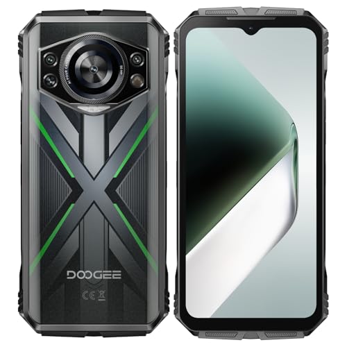DOOGEE S Cyber Pro Outdoor Smartphone ohne Vertrag, 6.6" FHD+ 120Hz, 50MP+20MP Kamera, 32GB RAM+512GB ROM, 10800mAh Akku, 4G Outdoor Handy, Android 14, Gesichtserkennung, Fingerabdruck, NFC, Dual SIM von DOOGEE