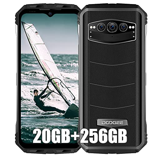 DOOGEE S100 (2023), Helio G99 20GB + 256GB, 10800mAh Akku, 4G Smartphone ohne Vertrag, 108MP Kamera (20MP Infrarot) + 16MP + 32MP, Android 12 6.58 Zoll, Kabelloses Aufladen NFC Schwarz von DOOGEE