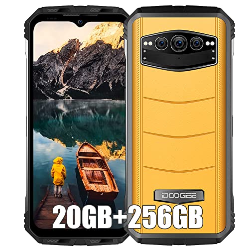 DOOGEE S100 (2023), Helio G99 20GB + 256GB, 10800mAh Akku, Robustes 4G IR Nachtsicht-Smartphone, 108MP Kamera (20MP Infrarot) + 16MP + 32MP, Android 12 6.58 Zoll, Kabelloses Aufladen NFC Gelb von DOOGEE