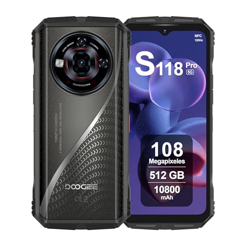 DOOGEE S118 Pro Outdoor Handy 5G Android 14, 24GB + 512GB, 10800mAh Akku, Display 6.6" FHD+ 120Hz, AI Kamera 100MP, Octa-Core 6nm, Dual SIM, NFC, WiFi6, Outdoor Smartphone Ohne Vertrag, 2025, Silber DOOGEE S118 Pro Outdoor Handy 5G Android 14, 24GB + 512GB, 10800mAh Akku, Display 6.6" FHD+ 120Hz, AI Kamera 100MP, Octa-Core 6nm, Dual SIM, NFC, WiFi6, Outdoor Smartphone Ohne Vertrag, 2025, Silber von DOOGEE