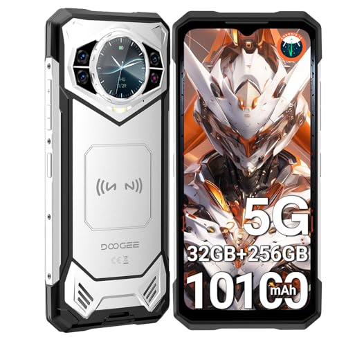 DOOGEE S200 Outdoor Handy Ohne Vertrag 5G Android 14, 32GB RAM+256GB/2TB ROM Outdoor Smartphone, 10100mAh(33W) Baustellen Handy, 6.72" FHD+ 120Hz, 100MP+20MP, Wifi6/IP68/ IP69K/Dual SIM/NFC von DOOGEE