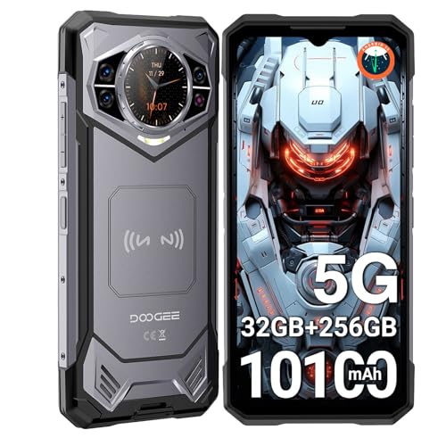 DOOGEE S200 Outdoor Handy Ohne Vertrag 5G Android 14, 32GB RAM+256GB/2TB ROM Outdoor Smartphone, 10100mAh(33W) Baustellen Handy, 6.72" FHD+ 120Hz, 100MP+20MP, Wifi6/IP68/ IP69K/Dual SIM/NFC von DOOGEE
