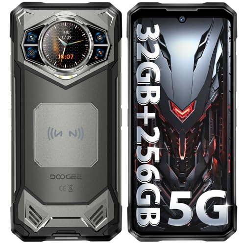 DOOGEE S200 Outdoor Smartphone 5G Android 14, 32GB RAM+256GB/2TB ROM Outdoor Handy Ohne Vertrag, 10100mAh(33W) Baustellenhandy, 6.72" FHD+ 120Hz, 100MP+20MP Nachtsicht, IP68/ IP69K/ 5G Dual SIM/NFC von DOOGEE