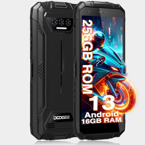 DOOGEE S41 Max(2024) Outdoor Smartphone Ohne Vertrag - 16GB +256GB /1TB, Android 13 Outdoor Handy, 6300mAh, 5.5" HD+ Display, 13MP+8MP, IP68 Wasserdicht Mobile Phone, Dual 4G SIM/NFC/OTG/GPS/Face ID von DOOGEE