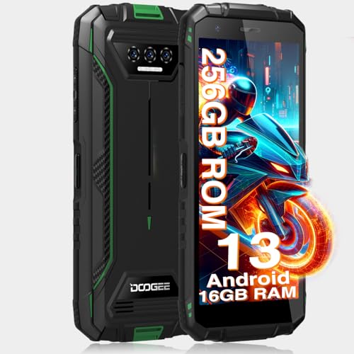 DOOGEE S41 Max(2024) Outdoor Smartphone Ohne Vertrag - 16GB +256GB /1TB, Android 13 Outdoor Handy, 6300mAh, 5.5" HD+ Display, 13MP+8MP, IP68 Wasserdicht Mobile Phone, Dual 4G SIM/NFC/OTG/GPS/Face ID von DOOGEE