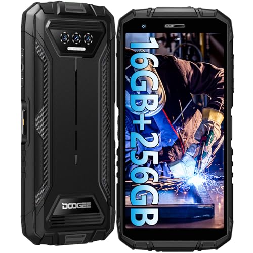DOOGEE S41 Max (2024) Outdoor Smartphone Android 13, 16GB + 256GB/1TB, Outdoor Handy Ohne Vertrag, 6300mAh, 13MP + 8MP, 5.5" Display, IP68/69K Wasserdichit Handy/Dual 4G SIM/Face ID/OTG/NFC/GPS von DOOGEE