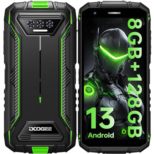 DOOGEE S41 Plus (2024) Outdoor Smartphone Android 13, 8GB + 128GB/1TB, Outdoor Handy Ohne Vertrag, 6300mAh, 13MP + 8MP, 5.5" Display, IP68/69K Wasserdichit Handy/Dual 4G SIM/Face ID/OTG/NFC/GPS von DOOGEE