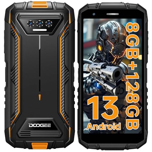 DOOGEE S41 Plus (2024) Outdoor Smartphone Android 13, 8GB + 128GB/1TB, Outdoor Handy Ohne Vertrag, 6300mAh, 13MP + 8MP, 5.5" Display, IP68/69K Wasserdichit Handy/Dual 4G SIM/Face ID/OTG/NFC/GPS von DOOGEE