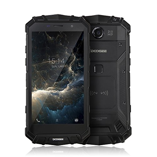 DOOGEE S60 4G Outdoor Smartphone Ohne Vertrag - 5.2 Zoll 1080P Display,Android 7.0 Octa Core 6GB RAM + 64GB ROM, 21MP Kamera 5580mAh GPS HiFi Fingerabdruck Wireless Charging NFC IP68 wasserdichte von DOOGEE