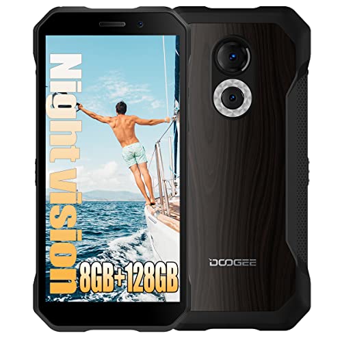 DOOGEE S61 PRO (2023) 4G Infrarot-Nachtsicht Smartphone, 8 GB + 128 GB Simlockfreie Handys, 6,0 Zoll HD+, 48MP + 20 MP Infrarot, 5180 mAh, G35 Octa-Core, Robustes Android 12 IP68 NFC Holzmaserung von DOOGEE