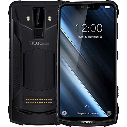 DOOGEE S90 - Outdoor Android 8.1 Smartphone (5050mAh Batterie), Helio P60 Achtkern 6GB+128GB, 6.18'' FHD + Bildschirm, IP68/IP69K wasserdicht/stoßfest, 16MP+8MP Smart AI Kamera - Schwarz von DOOGEE