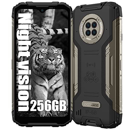 DOOGEE S96 GT, Helio G95 8GB + 256GB, Robustes 4G IR Nachtsicht-Smartphone, 48MP Kamera (20MP Infrarot) + 32MP, Android 12 6.22 Zoll, 6350mAh Akku Kabelloses Aufladen NFC Schwarz von DOOGEE