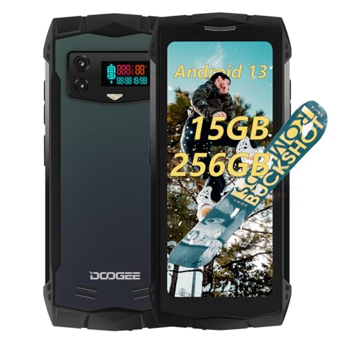 DOOGEE Smini Outdoor Handy Ohne Vertrag, 5GB+256GB TF 2TB Outdoor Smartphone 4.5 Zoll, Helio G99 & 3000mAh & 50MP, Handy Outdoor Android 13, IP68 Handy mit NFC & Face ID & GPS, Schwarz von DOOGEE