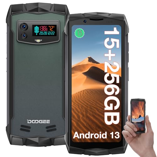 DOOGEE Smini Outdoor Handy Ohne Vertrag Android 13 Helio G99 15GB+256GB /2TB Erweiterbar Outdoor Smartphone 4.5'' QHD+ 50MP Kamera Baustellenhandy IP68 Wasserdichtes Mini Handy Outdoor NFC/Face ID/GPS von DOOGEE